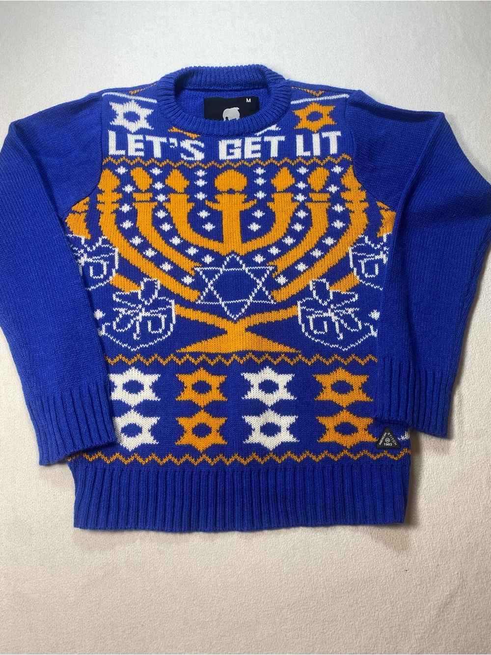 American Stitch Royal Blue Crewneck Holiday Sweater size medium